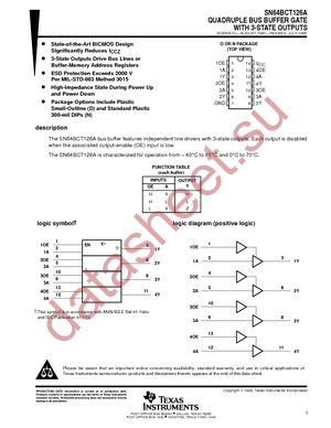 SN64BCT126AD datasheet  